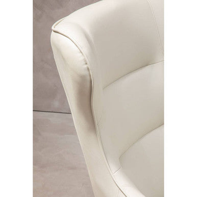 Kaiko Stone Faux Leather Armchair And Footstool - Image 7
