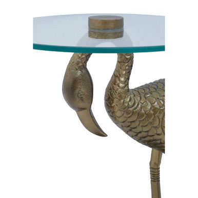 Inventivo Clear Glass Pelican Side Table