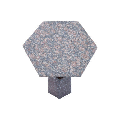 Inventivo Grey Hexagon Marble Side Table