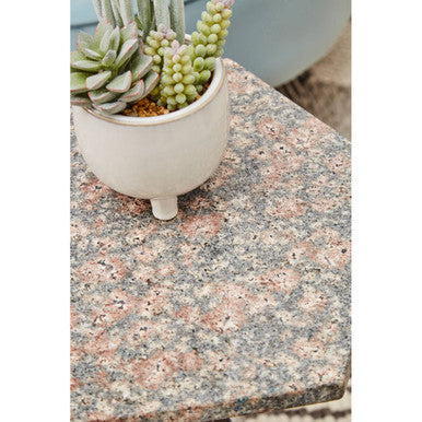 Inventivo Grey Hexagon Marble Side Table