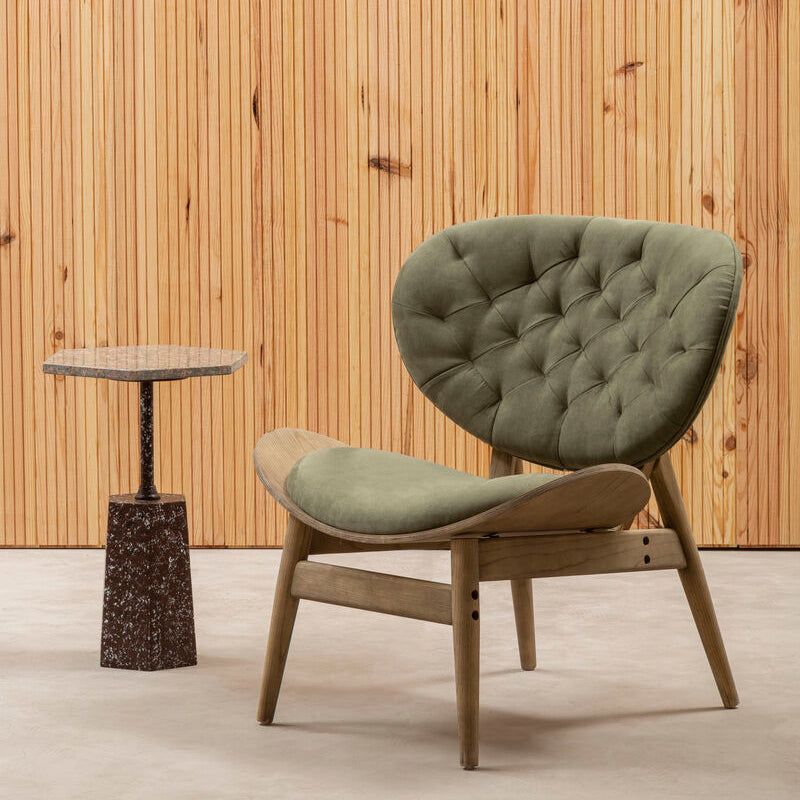 Inventivo Grey Hexagon Marble Side Table