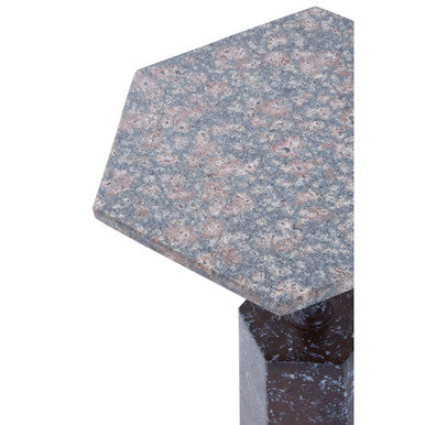 Inventivo Grey Hexagon Marble Side Table