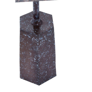 Inventivo Grey Hexagon Marble Side Table