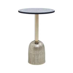 Inventivo Mosaic Top Gold Base Side Table
