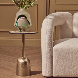 Inventivo Mosaic Top Gold Base Side Table