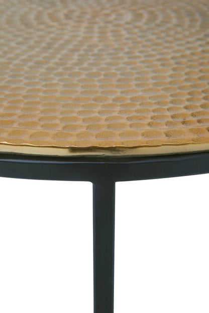 Elias Nest Of Three Hammered Metal Tables