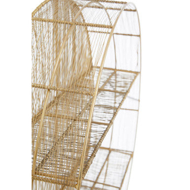 Enzo Gold Wire Round Wall Shelf