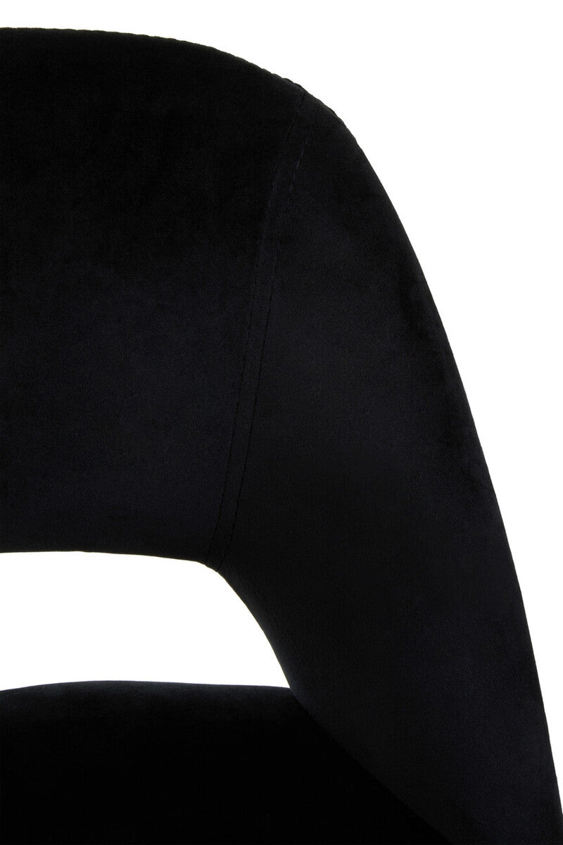 Warren Black Velvet Bar Chair