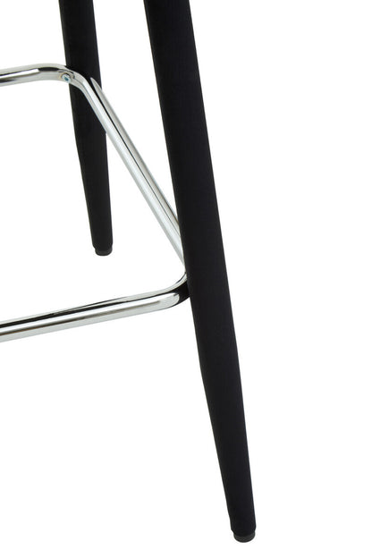 Warren Black Velvet Bar Chair