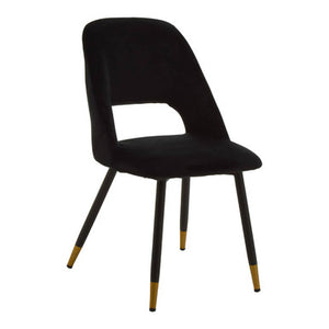 Warren Black Velvet Dining Chair