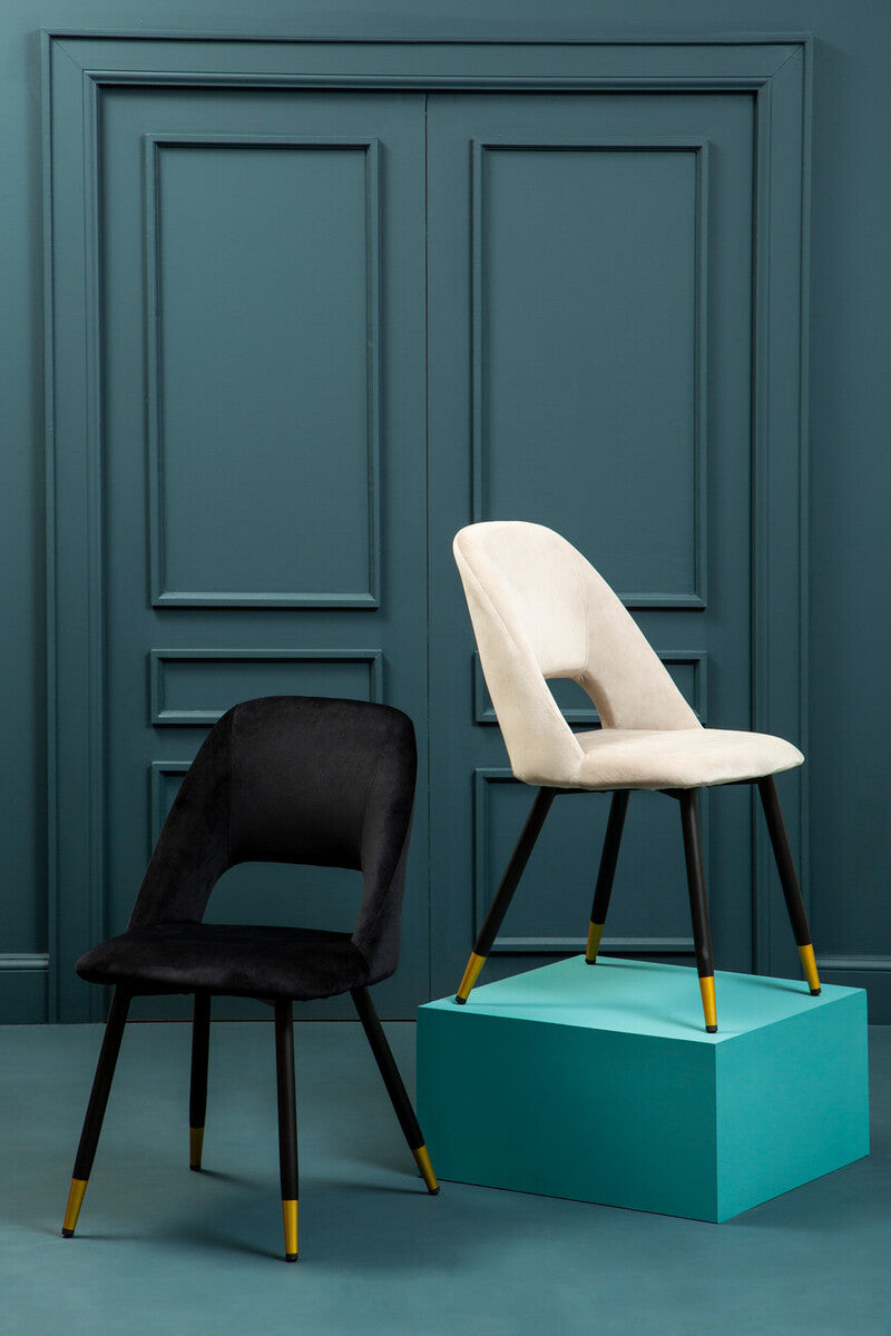 Warren Black Velvet Dining Chair