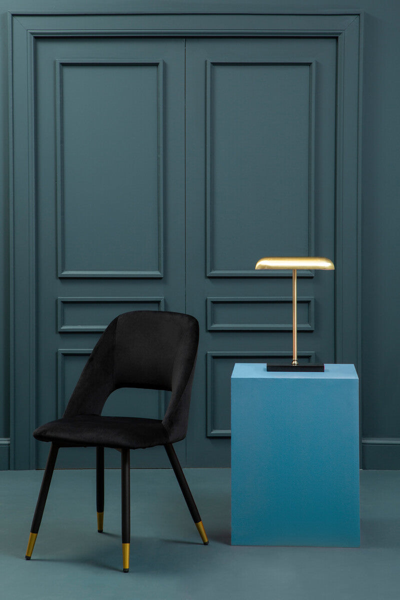 Warren Black Velvet Dining Chair