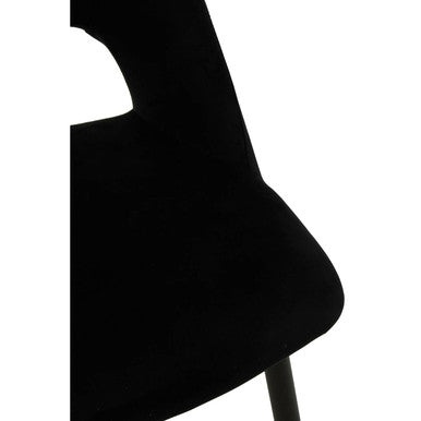 Warren Black Velvet Dining Chair