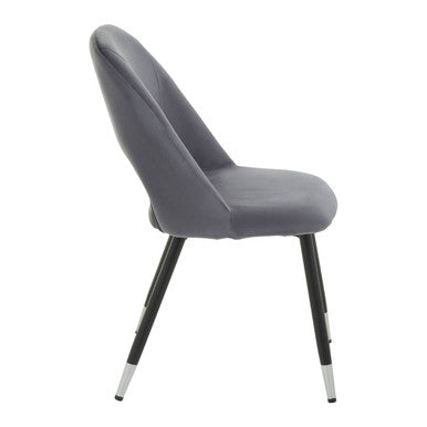 Warren Grey Velvet Dining Chair