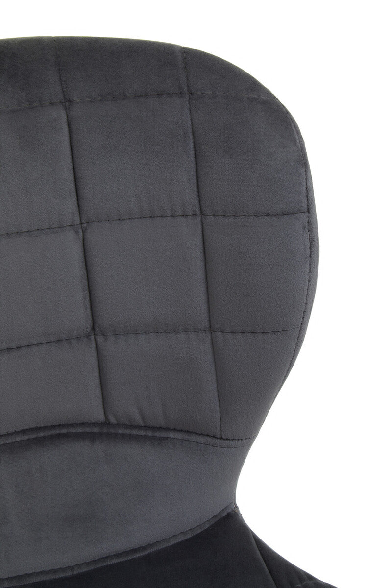 Warton Grey Velvet Bar Chair
