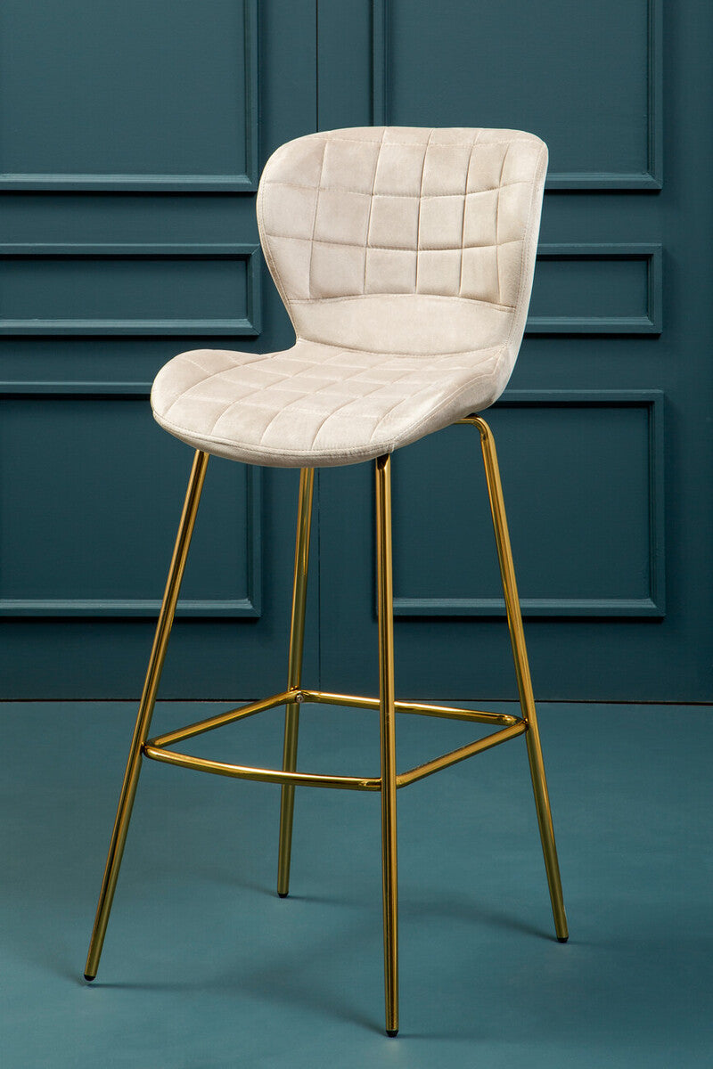 Warton Mink Velvet Bar Chair