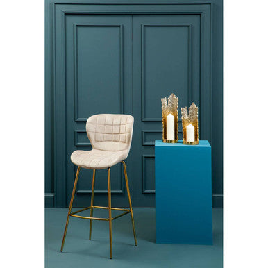 Warton Mink Velvet Bar Chair
