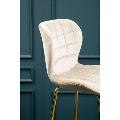 Warton Mink Velvet Bar Chair