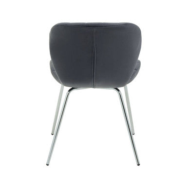 Warton Grey Velvet Dining Chair