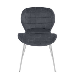 Warton Grey Velvet Dining Chair