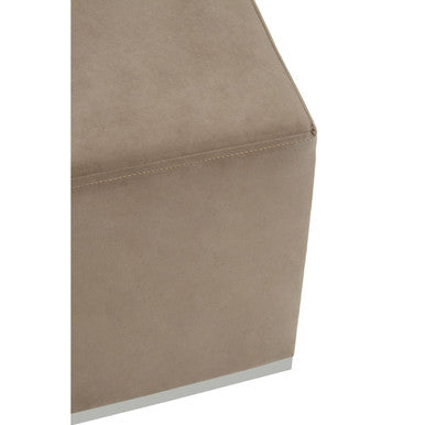 Hagen Mink And Silver Square Stool - Image 7