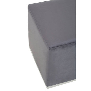 Hagen Grey And Silver Square Stool - Image 5