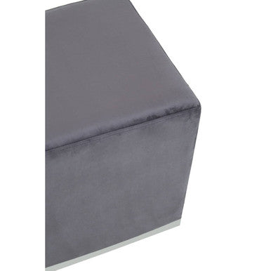 Hagen Grey And Silver Square Stool - Image 6