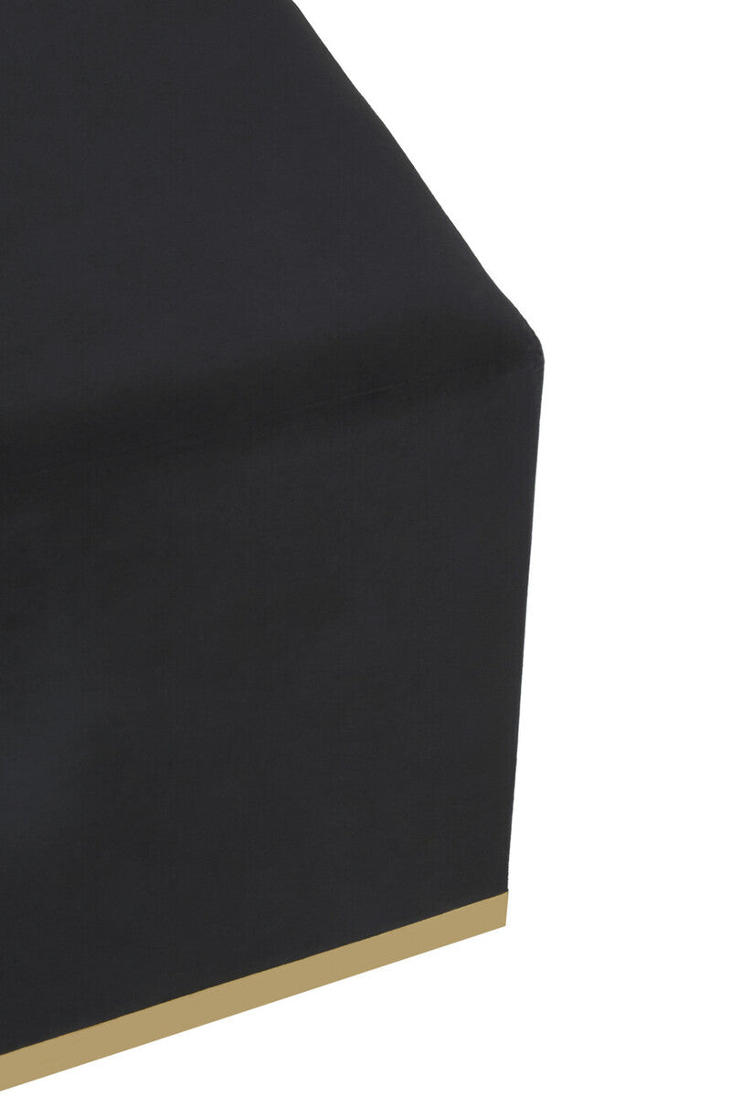 Hagen Black And Gold Square Stool - Image 5