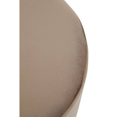 Hagen Mink And Silver Round Stool