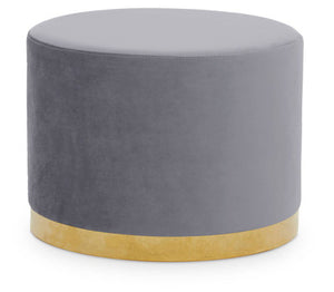 Hagen Grey And Gold Round Stool