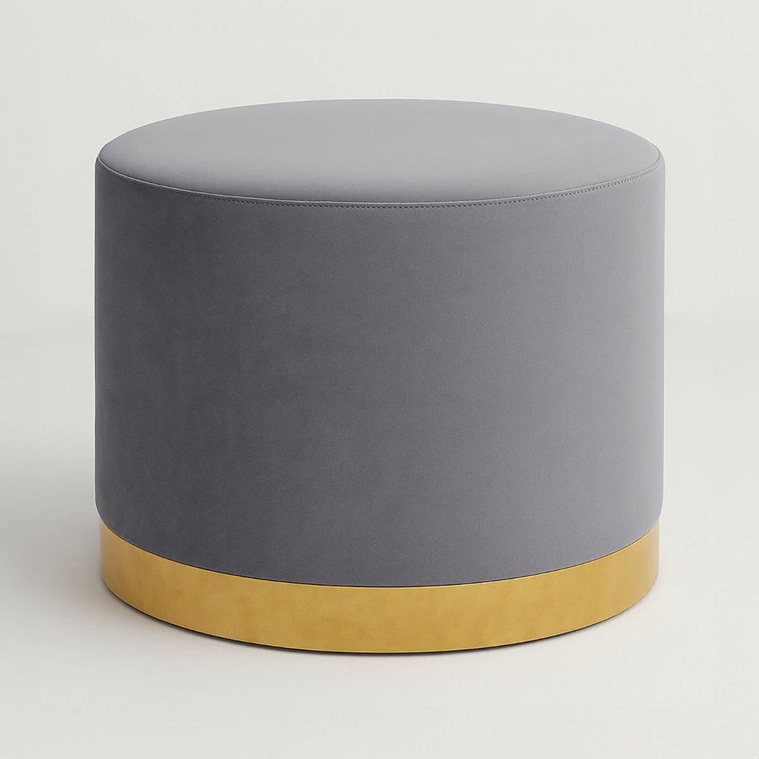 Hagen Grey And Gold Round Stool