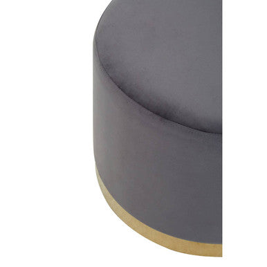 Hagen Grey And Gold Round Stool