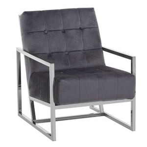 Hana Grey Velvet Chair