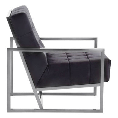 Hana Black Velvet Chair
