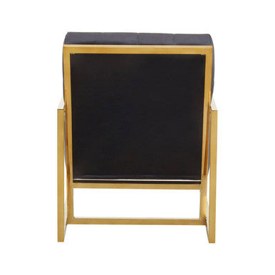 Hana Black Velvet Chair With Gold Frame - Image 5