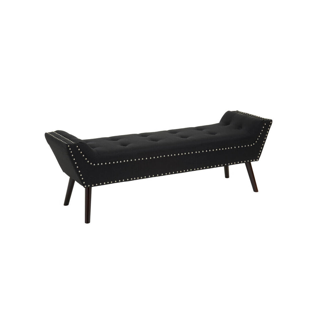 Alea Black Fabric Bench