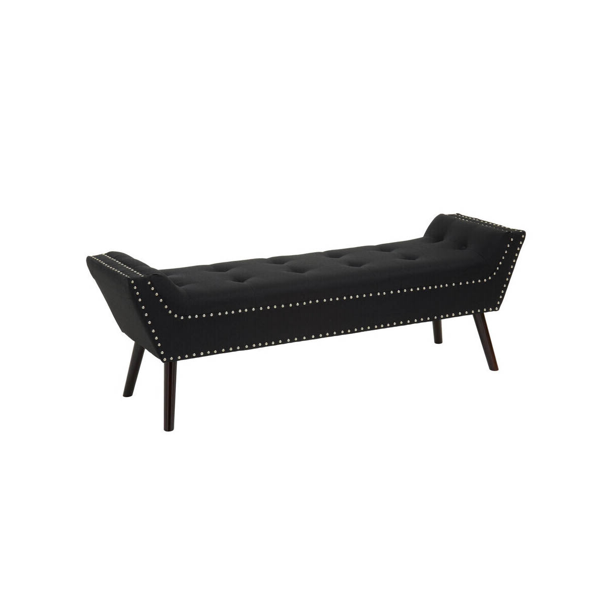 Alea Black Fabric Bench