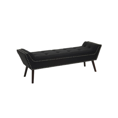 Alea Black Fabric Bench