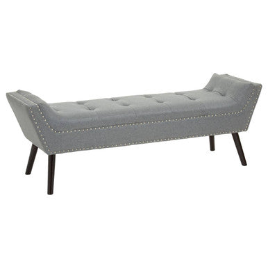 Alea Grey Fabric Bench
