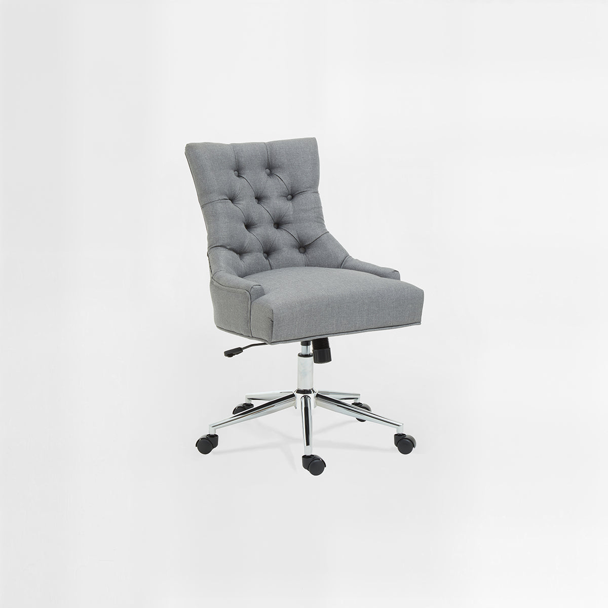 Anita Grey Fabric and Chrome Finish Base Home Office Chair