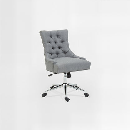 Anita Grey Fabric and Chrome Finish Base Home Office Chair
