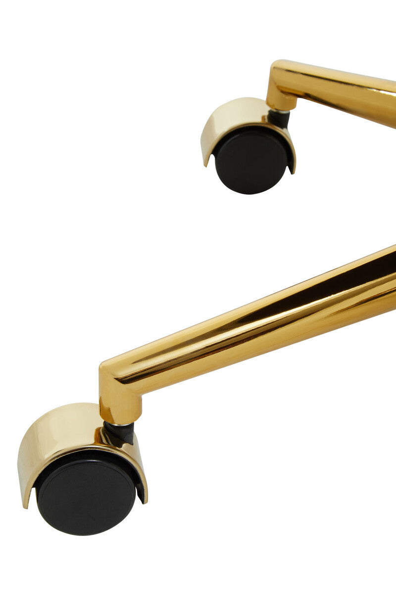 Anita Grey Velvet and Gold Base Home Office Chair