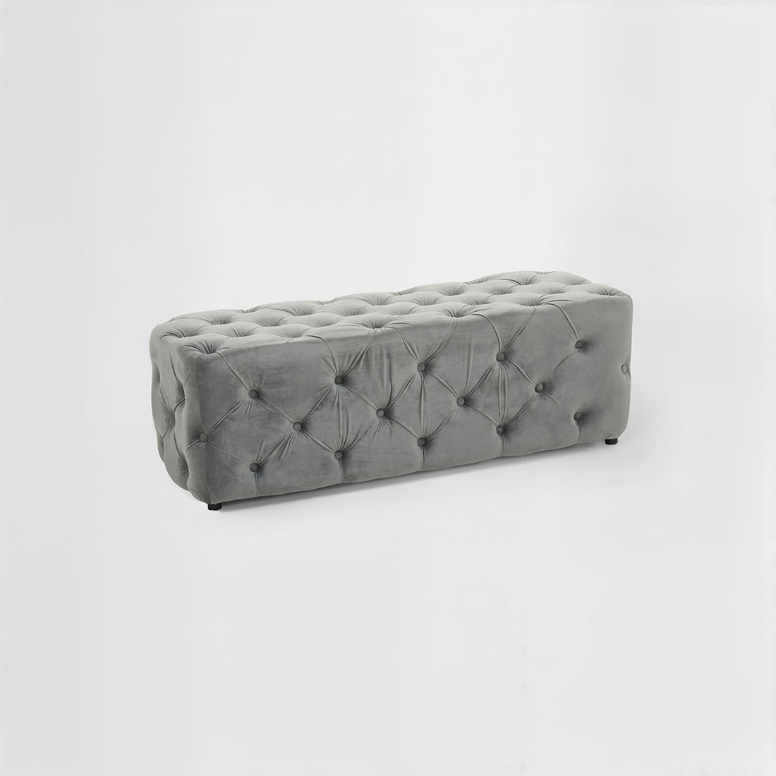 Alea Grey Velvet Bench