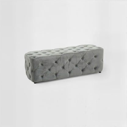 Alea Grey Velvet Bench