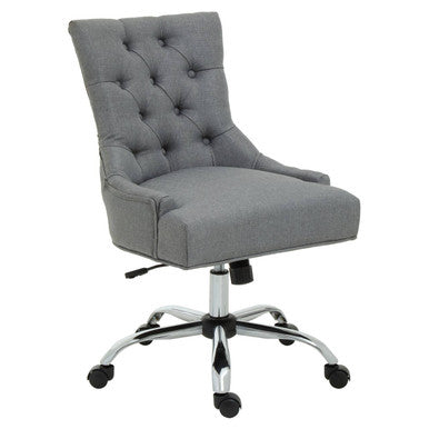 Anita Grey Fabric and Chrome Base Home Office Chair
