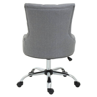 Anita Grey Fabric and Chrome Base Home Office Chair