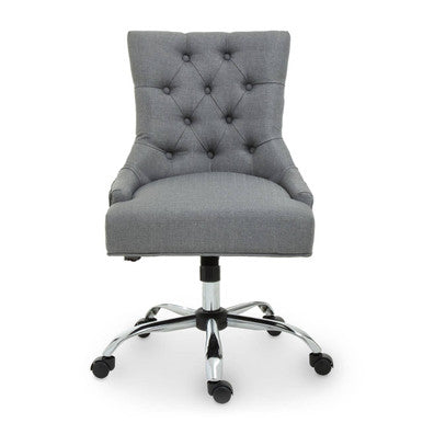 Anita Grey Fabric and Chrome Base Home Office Chair