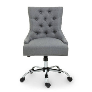 Anita Grey Fabric and Chrome Base Home Office Chair