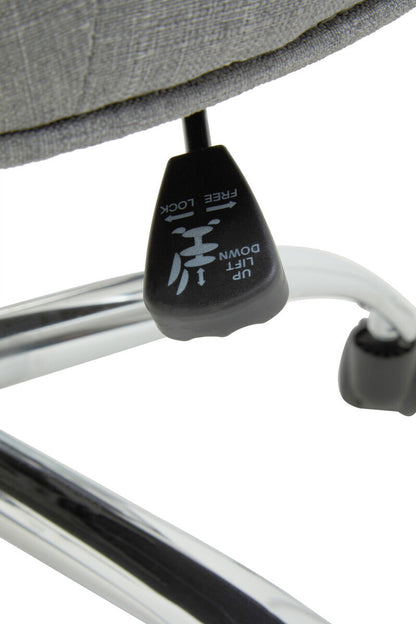 Anita Grey Fabric and Chrome Base Home Office Chair