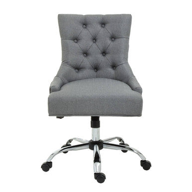 Anita Grey Fabric and Chrome Base Home Office Chair